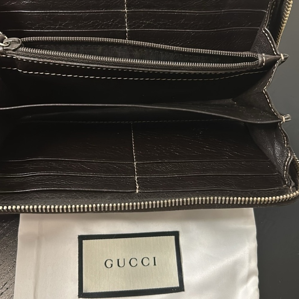 Gucci Brown Leather Wallet - Picture 6 of 11